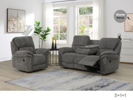 Westbury Manual Reclining 3+1+1 Stone