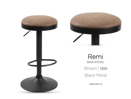 Remi Bar Stool Brown KD   (sold in two's)