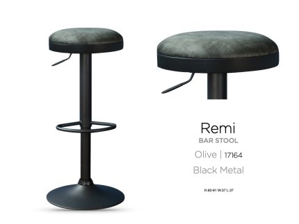 Remi Bar Stool Olive KD (Sold in two's)