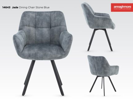 Jade Dining Chair KD - Stone Blue