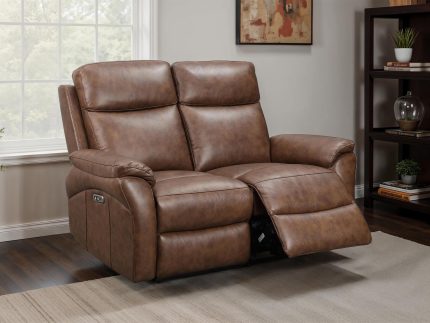Nardo 2 Seater Electric Recliner - Brown (Nett)
