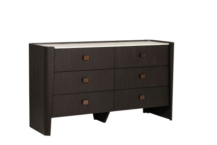 Rhodes Dressing Chest 6 Drawer - Ebony