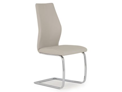 Elis Dining Chair - Chrome Leg Taupe (2/Box)