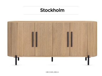 Stockholm 4 Door Curved Sideboard