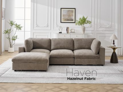 Haven Modular Suite Hazelnut (3 Seater + Footstool)