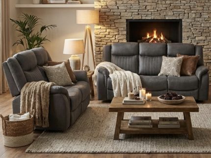 Darlington 3+2 Electric Suite - Grey