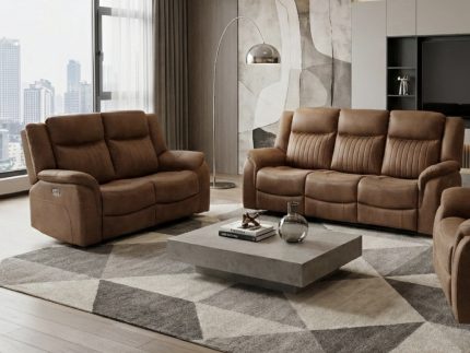 Darlington 3+2 Electric Suite - Tan
