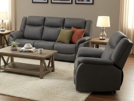 Darlington 3+1+1 Recliner Suite - Grey