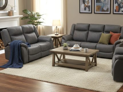 Darlington 3+2 Recliner Suite - Grey