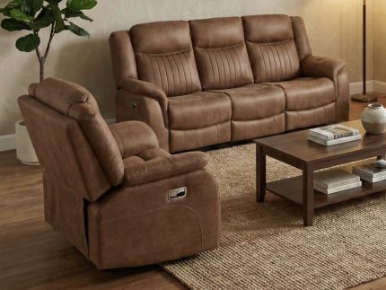 Darlington 3+1+1 Recliner Suite - Tan