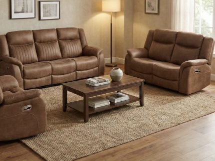 Darlington 3+2 Recliner Suite - Tan
