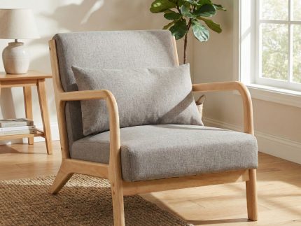 Hadley Accent Chair- Stone Linen
