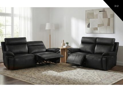 Ashby 2.5+2 Electric Suite - Black