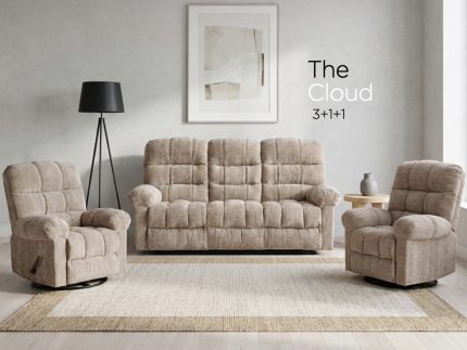 Cloud Recliner Suite 3+1+1 Manual - Beige