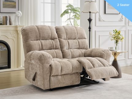 Cloud 2 Seater Manual Recliner - Beige