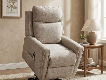 Mayfair Electric Lift & Tilt Chair Beige- Dual Motor