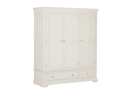 Bordeaux 3 Door Wardrobe - Ivory