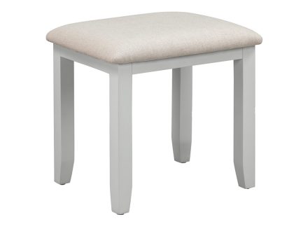 Bordeaux Dressing Table Stool - Pebble Grey/Oat Fabric