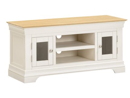 Bordeaux Small TV Stand - Ivory/Oak