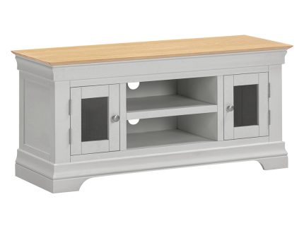Bordeaux Small TV Stand - Pebble Grey/Oak