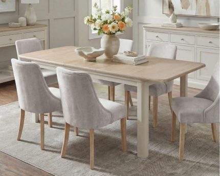 Howth Dining Table Rectangle Extending 1800-2250 - Cashmere - LV
