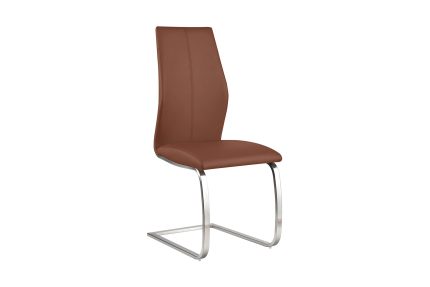 Irma Dining Chair - Brushed Steel Tan (2/Box)