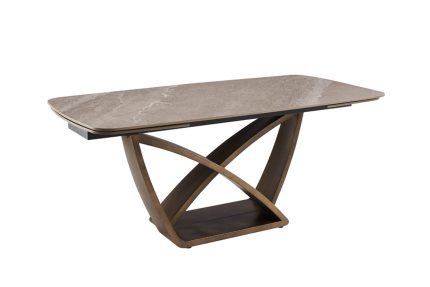 Vanosa Extending Dining Table Rectangle 1800/2600 - Brown